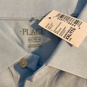 Two New Boy’s Blue Short Sleeve School Uniform Shirts Size XXL/TTG-16 Children’s